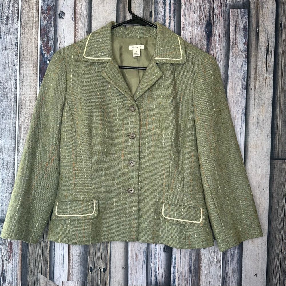 |EUC| HALOGEN Wool Blend Button Up Blazer